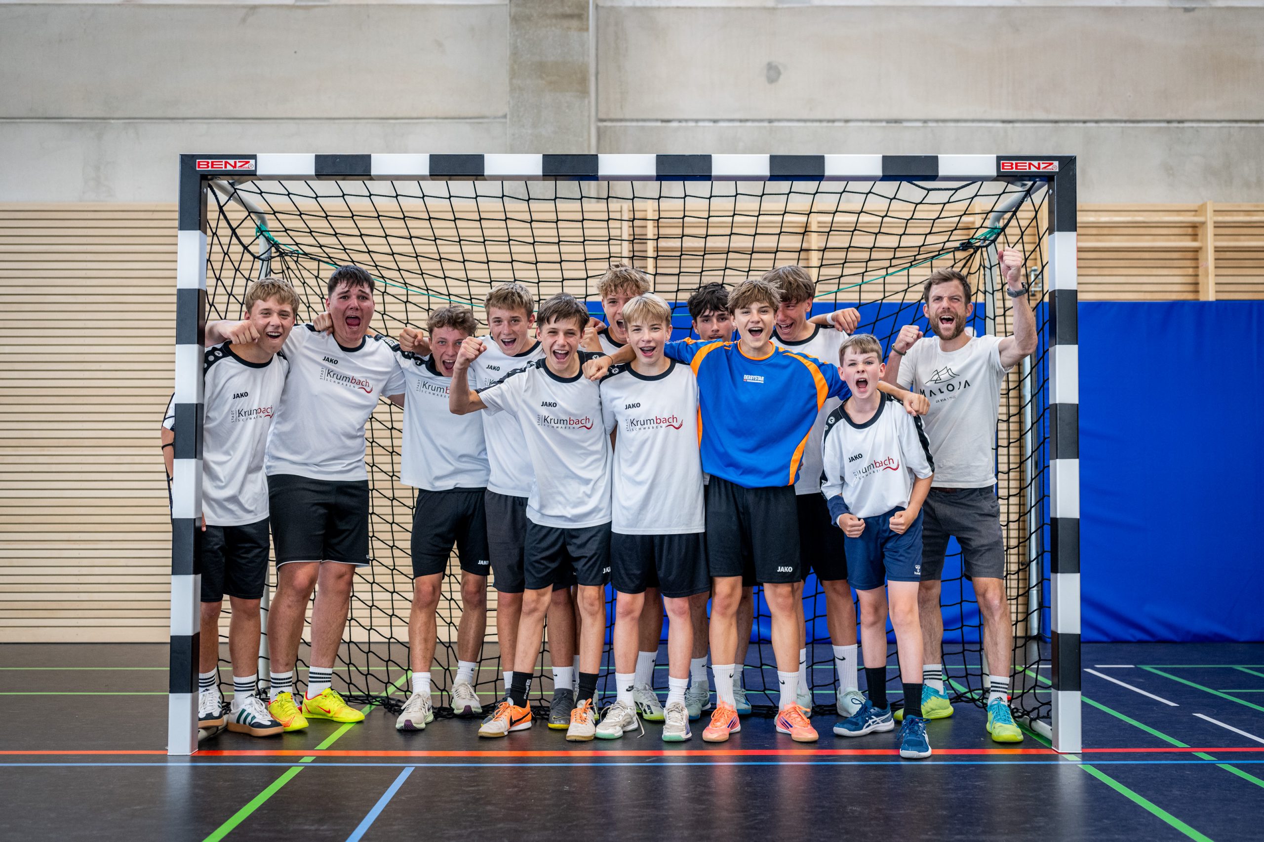 Die Siegermannschaft des Handball-Landesfinales der Mittelschulen